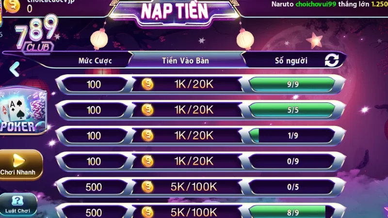 Các game có tại hệ thống 789club đều được thiết lập bài bản